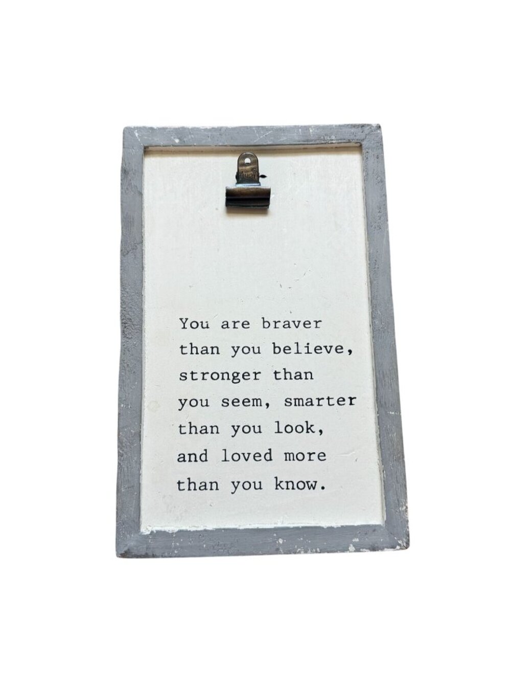 Mud Pie Inspirational Quote Wooden Sign 11 in x 7in x1in-USed